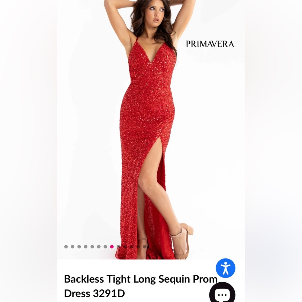 PRIMAVERA Backless Tight Long Sequin Prom Dress
